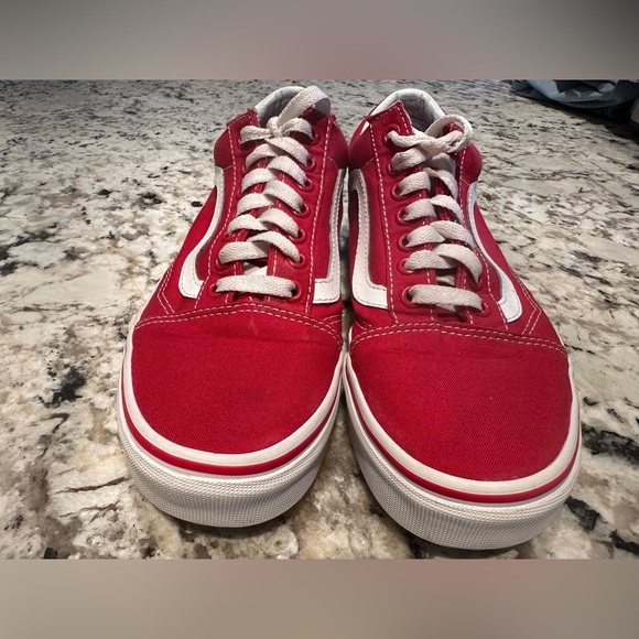 Vans Red/White Womens Shoes - Picture 2 of 6